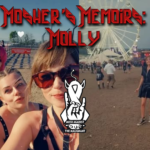 A side by side of two pictures of Molly, one of the Mosh Against The Malignant community members